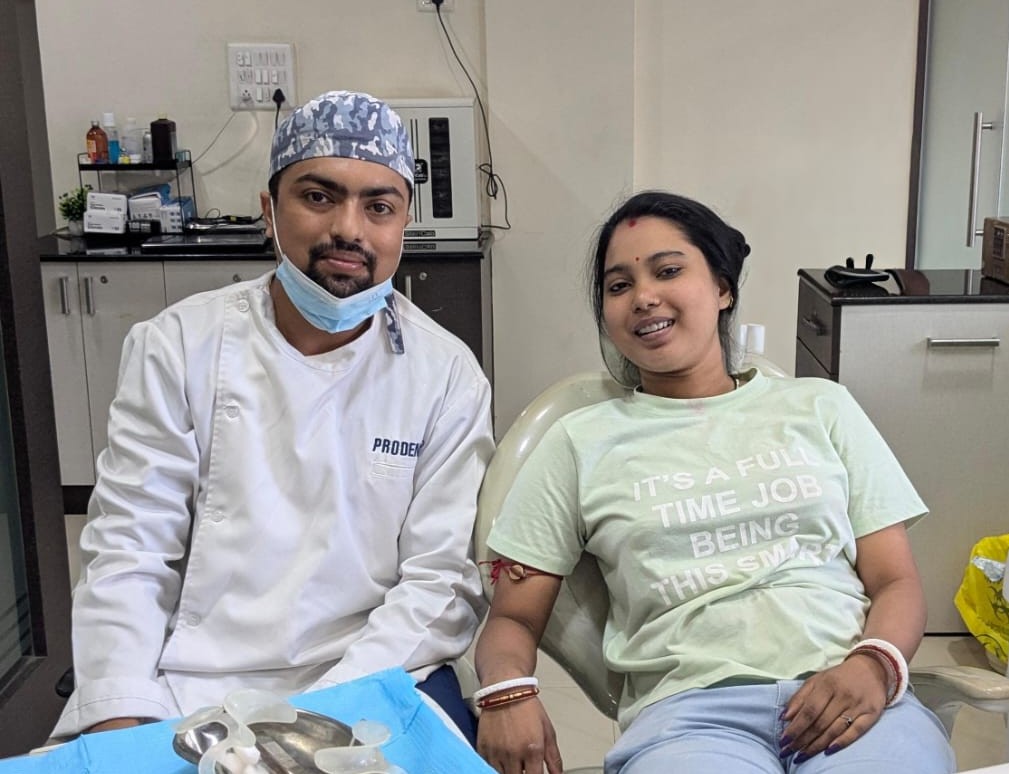 Happy patient smiling